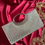 Moteriška delninė, sidabrinė delninė, moteriška rankinė, vakarinė rankinė, proginė moteriška delninė