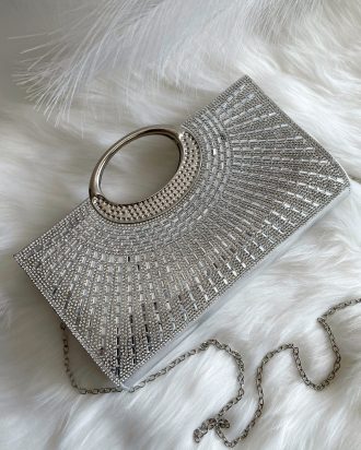 Moteriška delninė, sidabrinė delninė, moteriška rankinė, vakarinė rankinė, proginė moteriška delninė