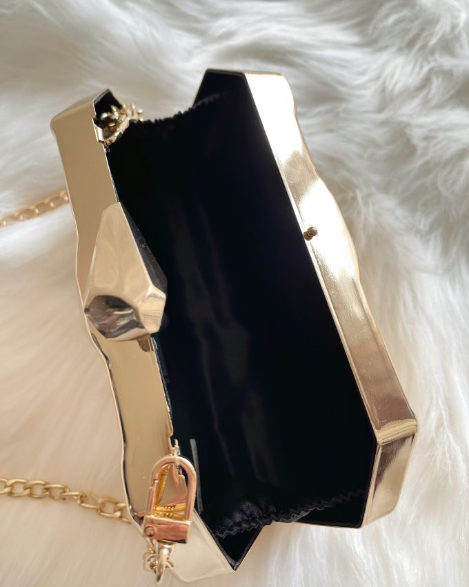 Moteriška delninė, auksinė delninė, moteriška rankinė, vakarinė rankinė, proginė moteriška delninė