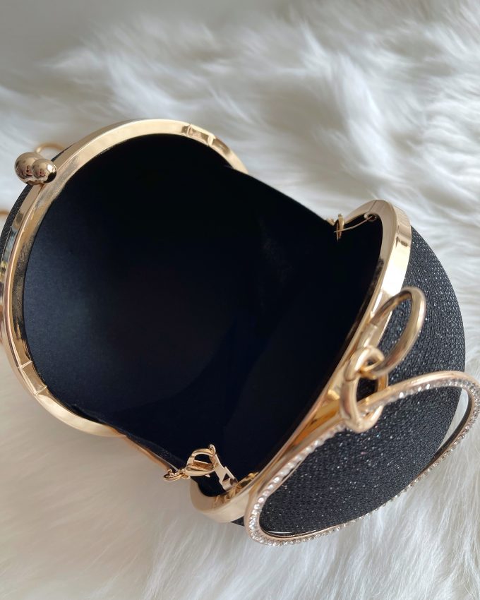 Moteriška delninė, juoda delninė, moteriška rankinė, vakarinė rankinė, proginė moteriška delninė