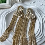 Swarovski auskarai, perlų auskarai, auksiniai auskarai