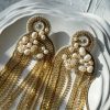 Swarovski auskarai, perlų auskarai, auksiniai auskarai