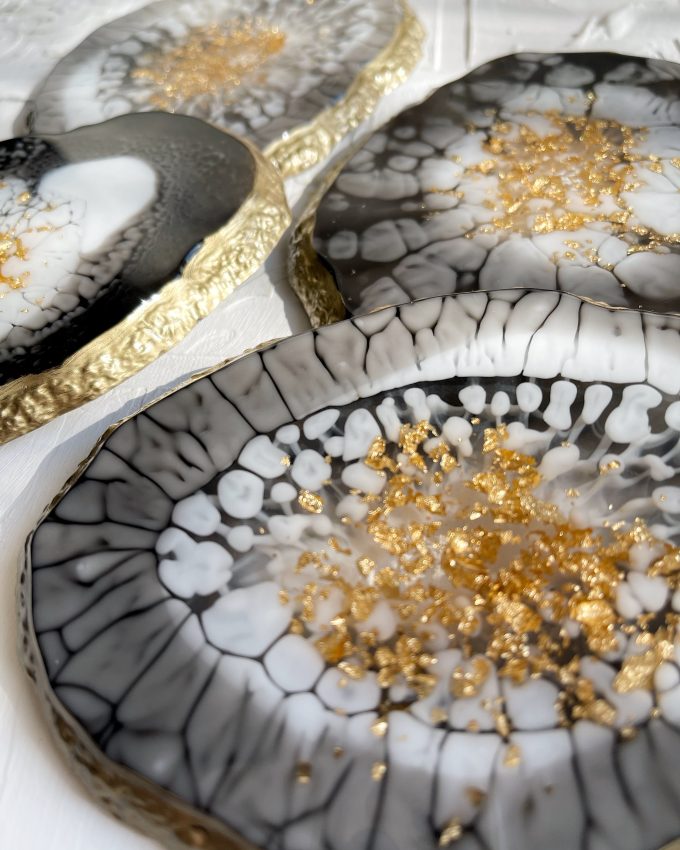 Padėkliukai, juodas interjeras, juodai auksiniai, namų dekoras, interjero akcentai, dovana jai, dovana, dovanos moterims