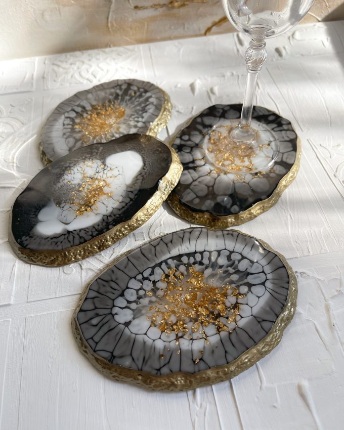 Padėkliukai, juodas interjeras, juodai auksiniai, namų dekoras, interjero akcentai, dovana jai, dovana, dovanos moterims